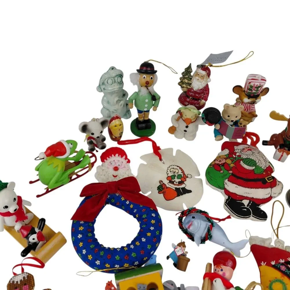 Mixed Lot Of 25 Vintage Christmas Tree Ornaments